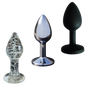 Dr. Tush’s Beginner, The First Step Anal Plug Set – Glass, Metal & Silicone