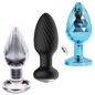 Dr. Tush’s Venture Collection - Deluxe Anal Plug Set – Vibrating Silicone, Glass & Metal - Medium